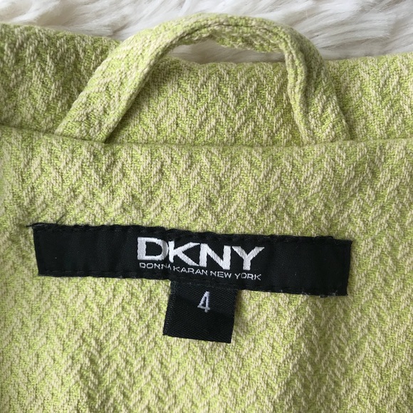 DKNY lightweight  pale green lightweight 3/4 length coat patch pockets - Picture 4 of 8